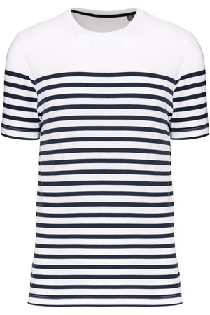 T-Shirt im Marine-Stil mit Rundhalsausschnitt Bio Herren
