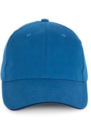 6-Panel-Kappe aus biologischer Baumwolle mit Kontrast-Sandwichsc