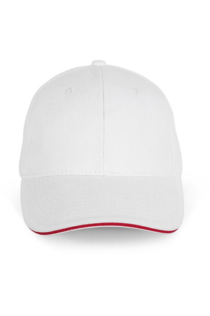 6-Panel-Kappe aus biologischer Baumwolle mit Kontrast-Sandwichsc